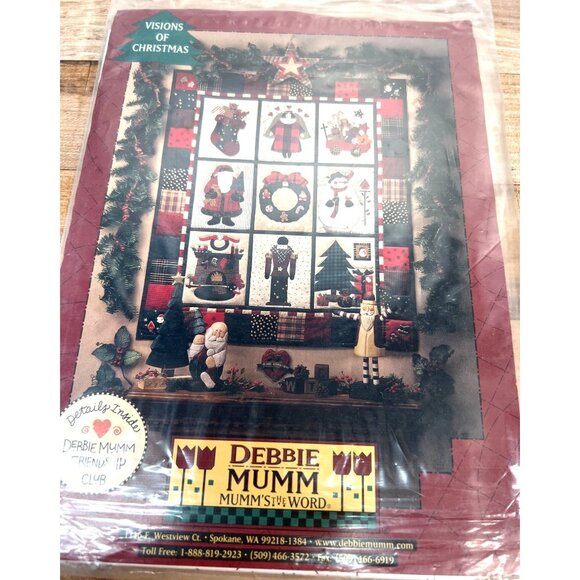 Debbie Mumm Visions Of Christmas Quilt Pattern 36" X 42" Festive Wall Hanging - Picture 2 of 2